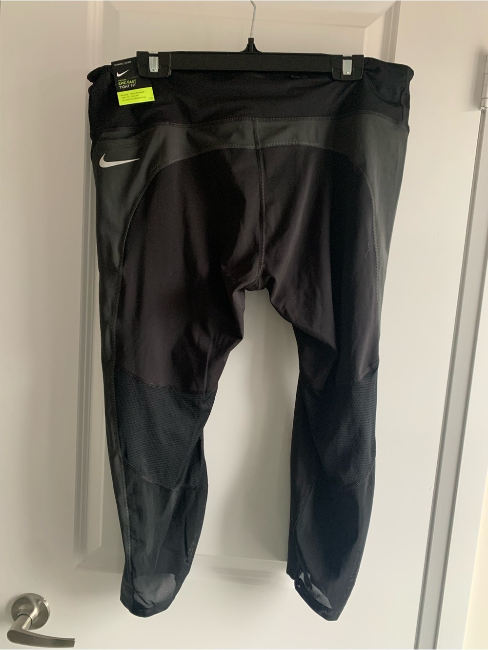 Nike Black Women's Running Tights with Mesh Panels 2X